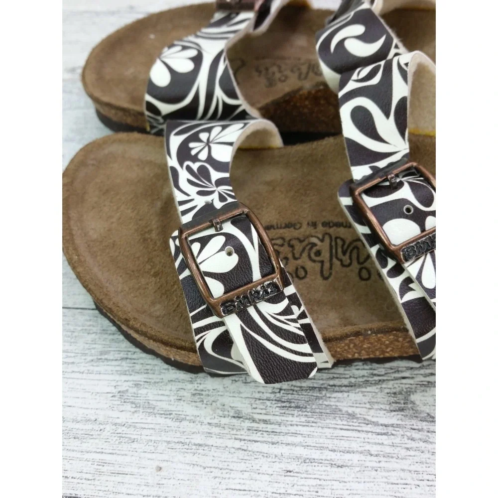 Birkenstock Girls‎ Salina Sandals Brown White Birkis Shoes Size EU 26 US 8 Kids